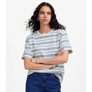 Madewell Jersey Cotton Relaxed Fit Oversized Tee WMNS XS Lighthouse Short Sleeve